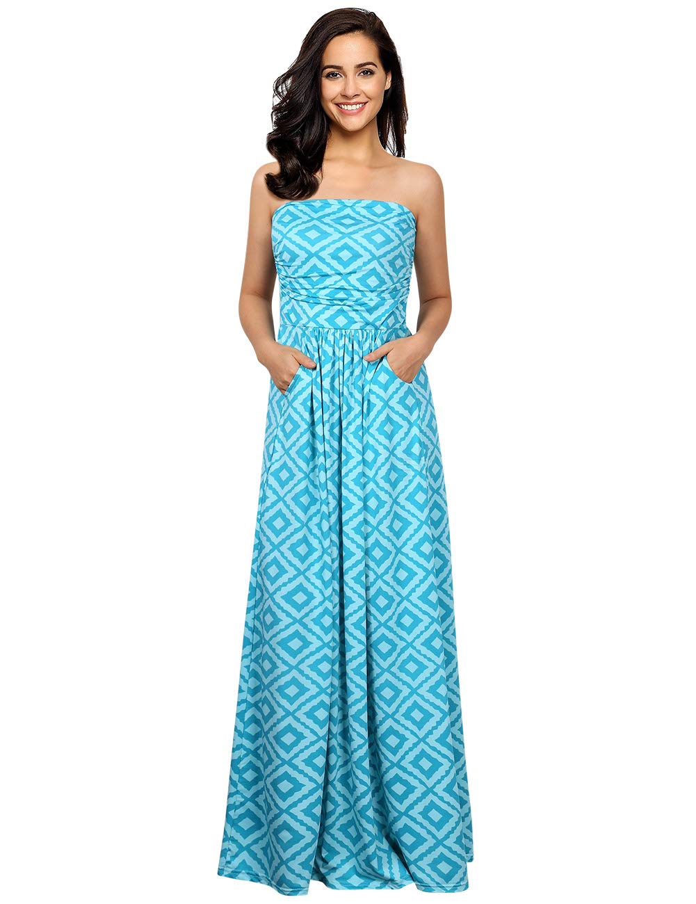 YESFASHION Women's Summer Beach Holiday Tube Long Dress