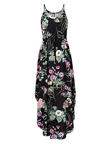 Women Strapless Maxi Boho Vintage Summer Beach Floral Print Hawaiian Party Long Dress