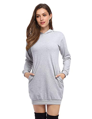 Women's Pullover Hoodie Pocket Sweatshirt Casual Dress