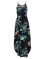 Women Strapless Maxi Boho Vintage Summer Beach Floral Print Hawaiian Party Long Dress