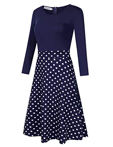 Women's Polka Dots A-Line Classic Casual Party Dress