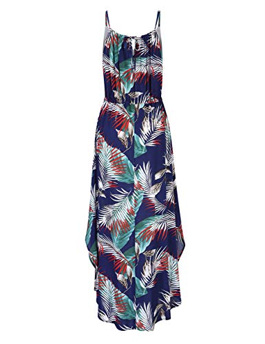 Women Strapless Maxi Boho Vintage Summer Beach Floral Print Hawaiian Party Long Dress