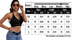 Womens Sexy Halter Crop Tops Sleeveless Y2K Backless Knitted Tube Top V Neck Solid Summer