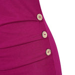 Maternity Shirt Side Button and Ruched Maternity Tunic Tops Maternity Short Sleeve T-Shirts