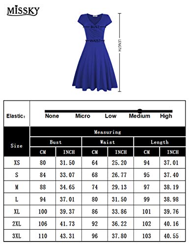 Women's Short Sleeve V Neck Knee Length Swing Summer Dress