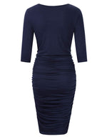 Maternity Dress Ruched Round Neck Maternity Dresses