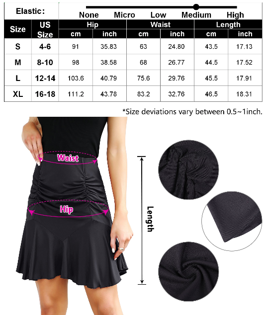 Ladies High Waist Skirt Flared Mini Skirt