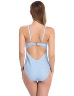 YESFASHION Bathing Suit Halter Mesh Backless Swimsuit One Piece Swimwear