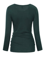 Maternity Basic Tank Top Neck Sleeveless Tops Pregnancy Solid Side Ruching Vest