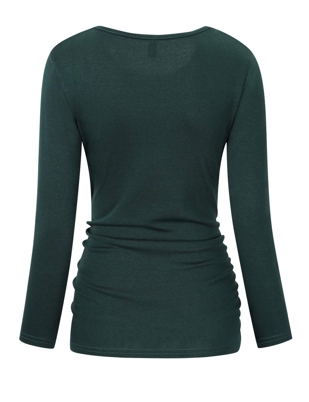 Maternity Basic Tank Top Neck Sleeveless Tops Pregnancy Solid Side Ruching Vest