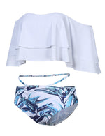 YESFASHION Women's Boho Flounce Falbala Ruffle Bikini Set Swimwear