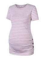 Maternity Tops Plus Size Shirts for Women Maternity Nursing Top Side Ruched Casual Blouse Breastfeeding Shirts