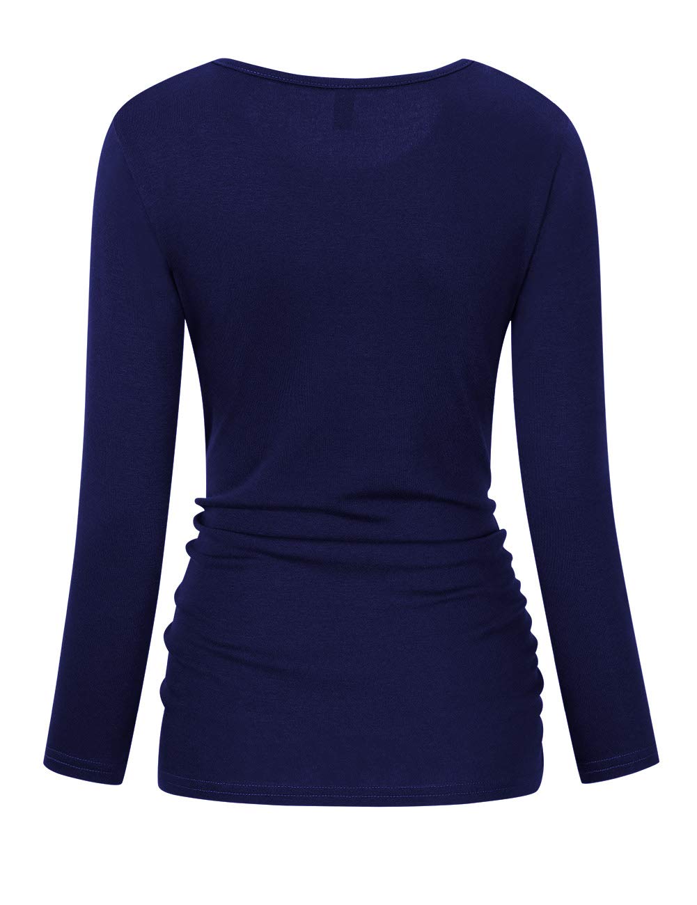 Maternity Basic Tank Top Neck Sleeveless Tops Pregnancy Solid Side Ruching Vest