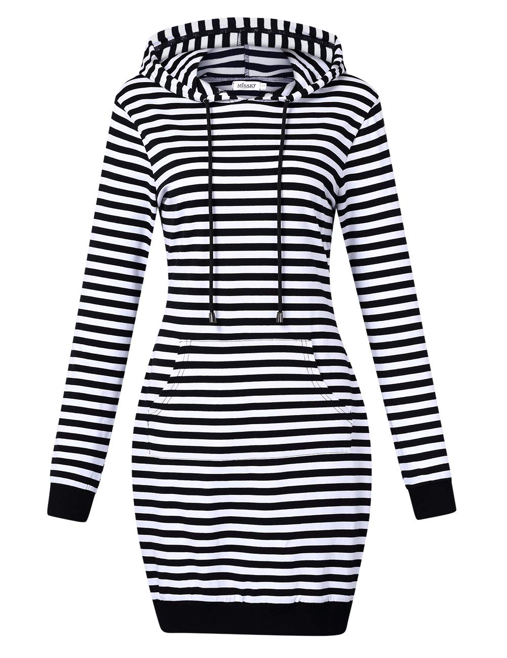 Women's Pullover Hoodie Kangaroo Pocket Sweatshirt Casual Dress