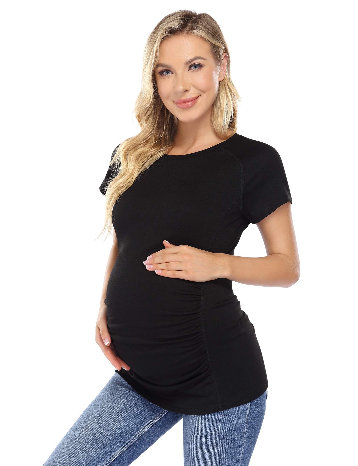 Maternity Activewear Women's Maternity Active Top Yoga Clothes Maternity Workout Athletic Pregnancy Shirt
