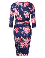 Women's Smocked Elastic Waist Tiered Maxi Dress Square Neck Puff Sleeve Ruffle Maternity Maxi Dress