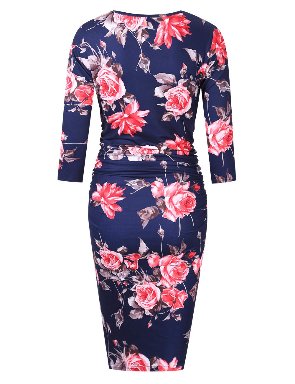 Women's Smocked Elastic Waist Tiered Maxi Dress Square Neck Puff Sleeve Ruffle Maternity Maxi Dress