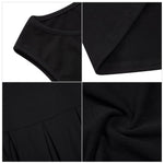 Women Sleeveless Round Neck Knee Length Fit Flare Swing Vintage Casual Summer Dress