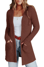 Women's Long Sleeve Cardigan Knit Jacket with Pockets