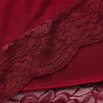 Women Turtleneck Long Sleeve Tunic Casual Short Dress with Lace Hem