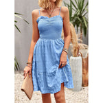 YESFASHION Women Sleeveless Spaghetti Strap Dress