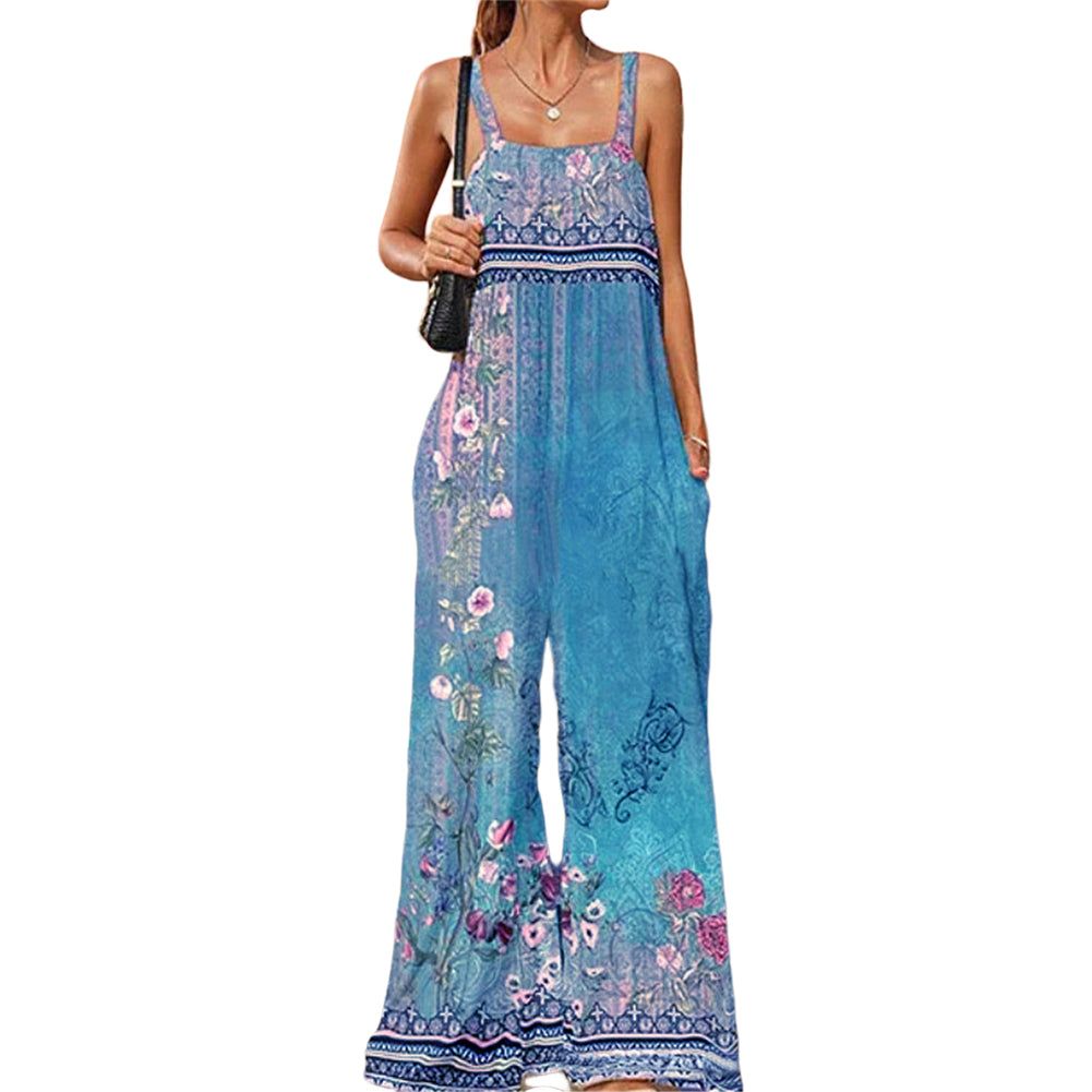 YESFASHION Women Sexy Backless Retro Casual Jumpsuit