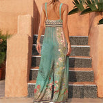 YESFASHION Women Sexy Backless Retro Casual Jumpsuit