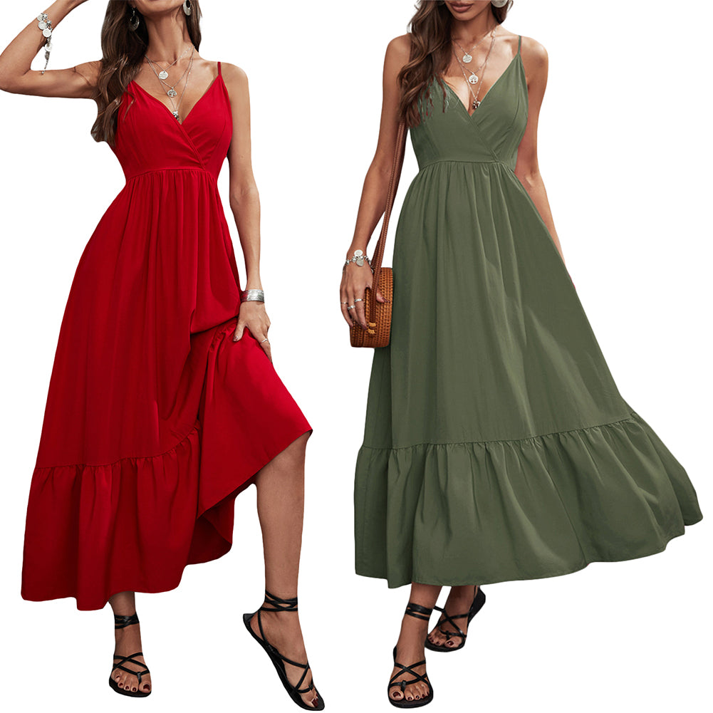 YESFASHION Women Casual Summer High Waist Dress