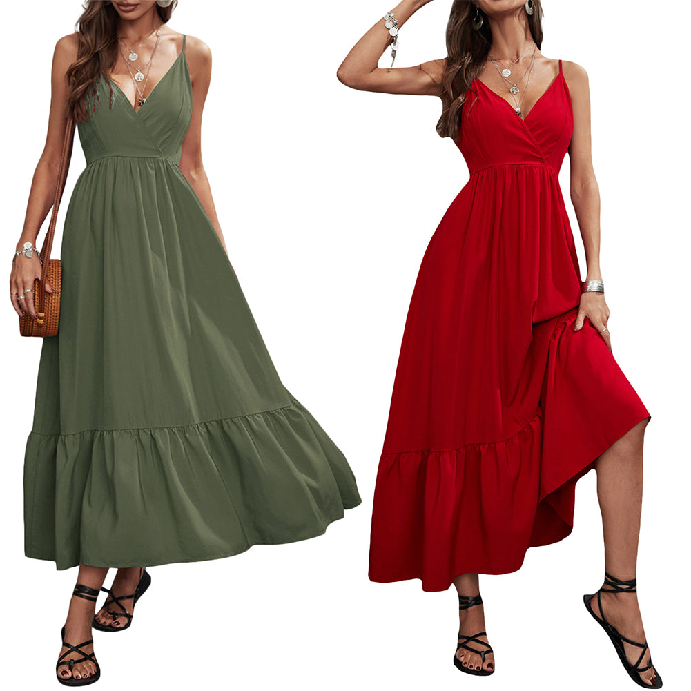 YESFASHION Women Casual Summer High Waist Dress