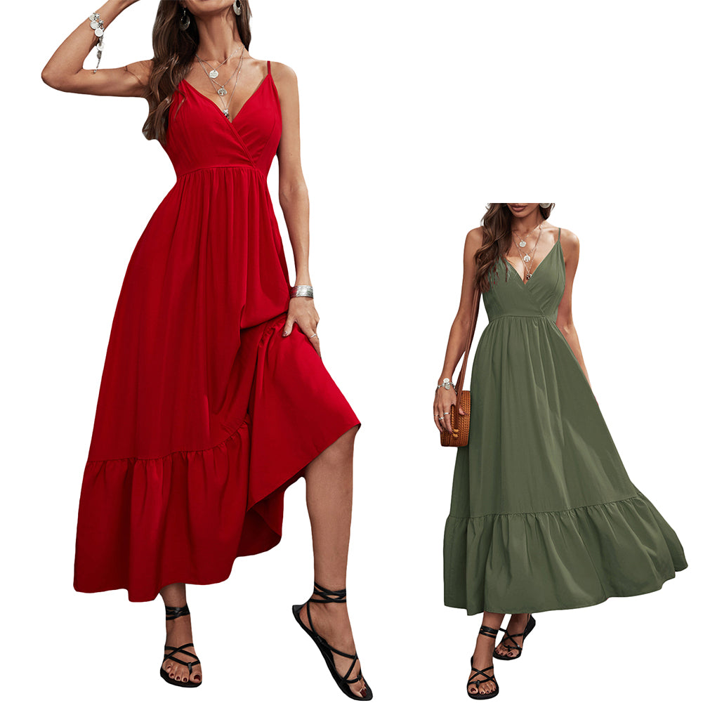 YESFASHION Women Casual Summer High Waist Dress