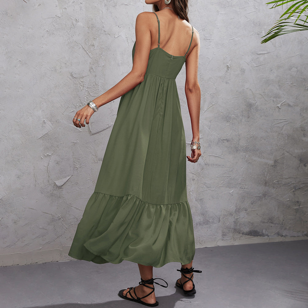 YESFASHION Women Casual Summer High Waist Dress