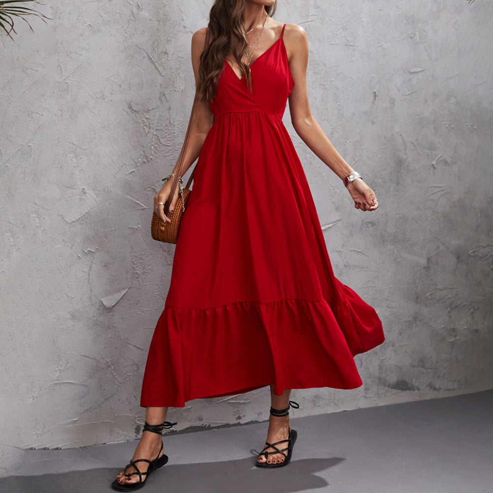 YESFASHION Women Casual Summer High Waist Dress