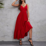 YESFASHION Women Casual Summer High Waist Dress