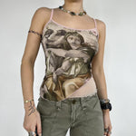 YESFASHION Women Sexy Tank Irregular Design Character Tops