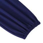 YESFASHION Women V-Neck A-Line Solid Plain Party Casual Mini Dress Navy Blue