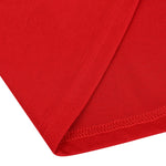 YESFASHION Women V-Neck A-Line Solid Plain Party Casual Mini Dress Red