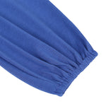 YESFASHION Women V-Neck A-Line Solid Plain Party Casual Mini Dress Blue