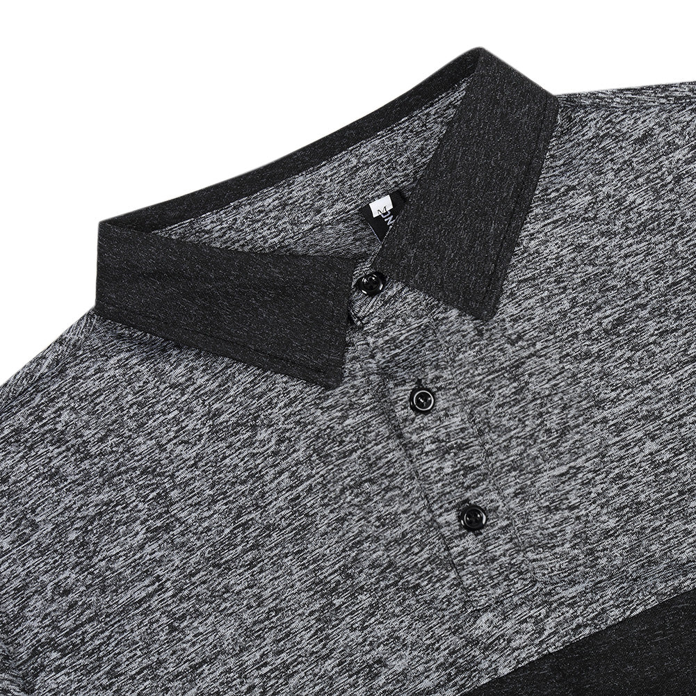 YESFASHION Men's Golf Short Sleeve Polo Panel Sports Shirt