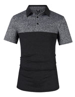 YESFASHION Men's Golf Short Sleeve Polo Panel Sports Shirt