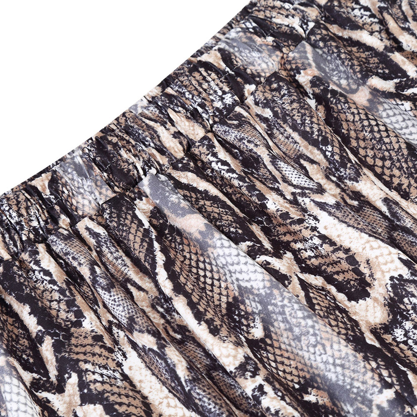 GLORYSUNSHINE Women's Elastic Waist Solid Wide Leg Pants Khaki