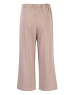 GLORYSUNSHINE Women's Elastic Waist Solid Wide Leg Pants Khaki