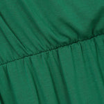 YESFASHION Women V-Neck Business Casual Party Mini Dress Green