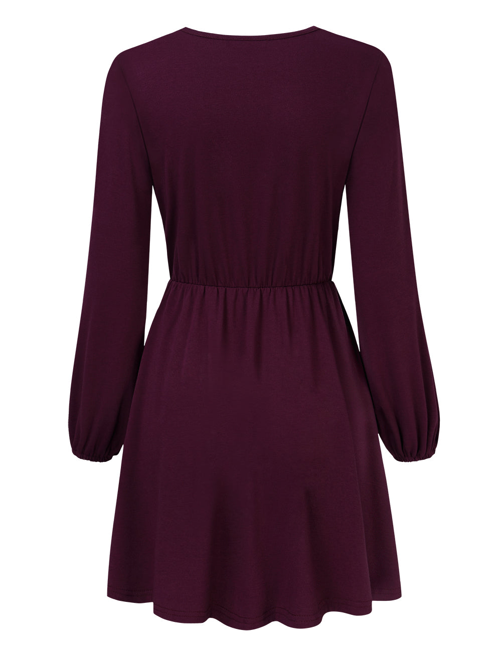 YESFASHION Women V-Neck Business Casual Party Mini Dress