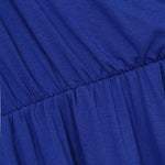 YESFASHION Women V-Neck Business Casual Party Mini Dress Dark Blue