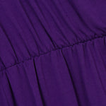 YESFASHION Women V-Neck Business Casual Party Mini Dress Purple