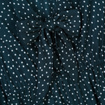 YESFASHION Women Casual V Neck Polka Dot Puff Sleeve Beach Dress