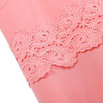 YESFASHION Ladies Cocktail Embroidered A-Line Dress Pink