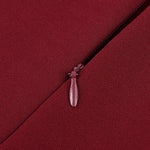 YESFASHION Ladies Cocktail Embroidered A-Line Dress Red