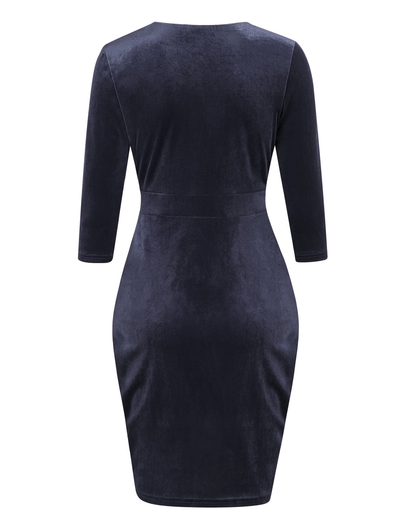 YESFASHION Women's Velvet Tulip Bodycon Party Dress Grey