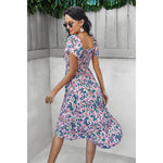 YESFASHION Bohemian Print Dress 2022 Summer Short Sleeve Mori Dress